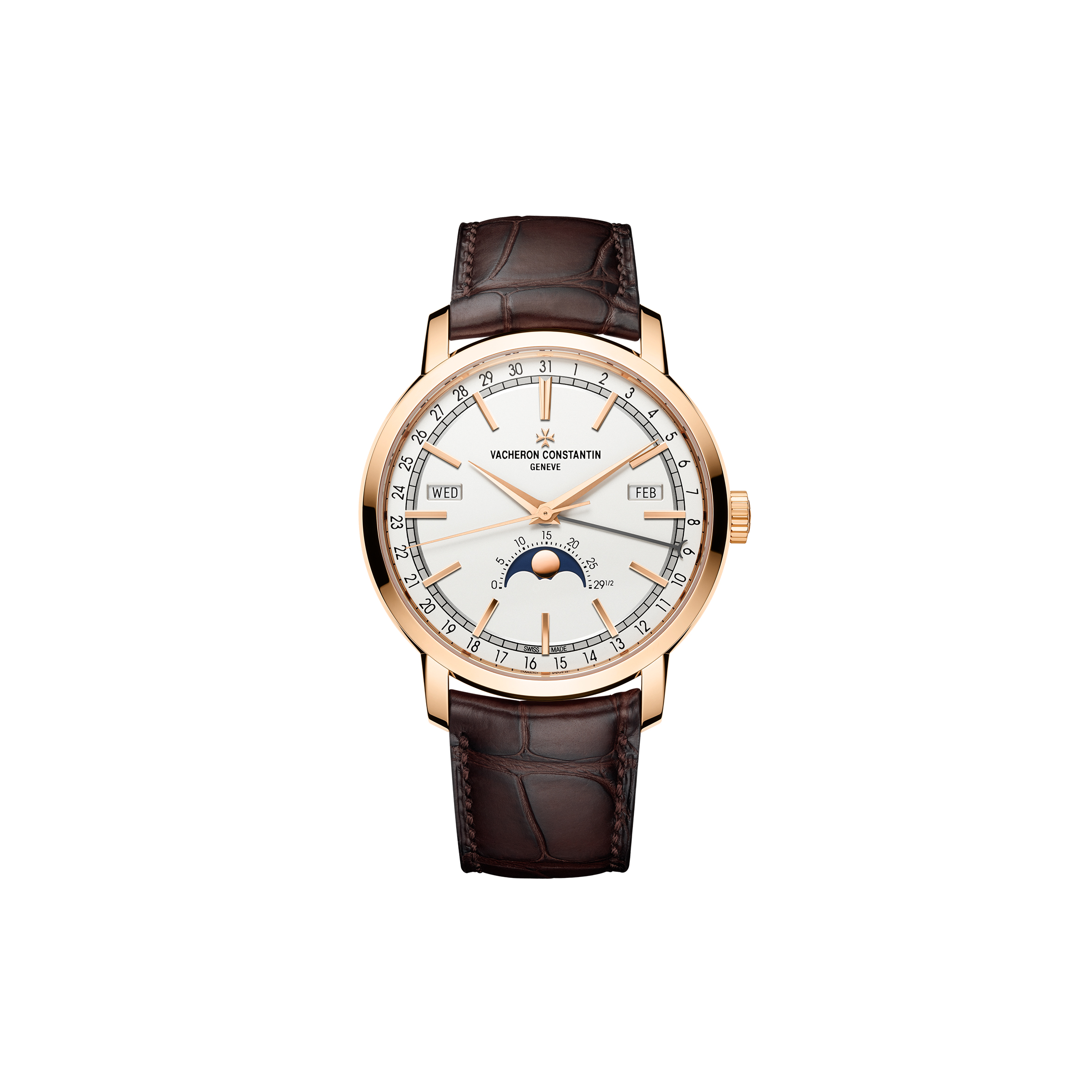 vacheron Co*sta*t*n traditionnelle complete calendar 41 mm pink gold watch 4010t/000r-b344